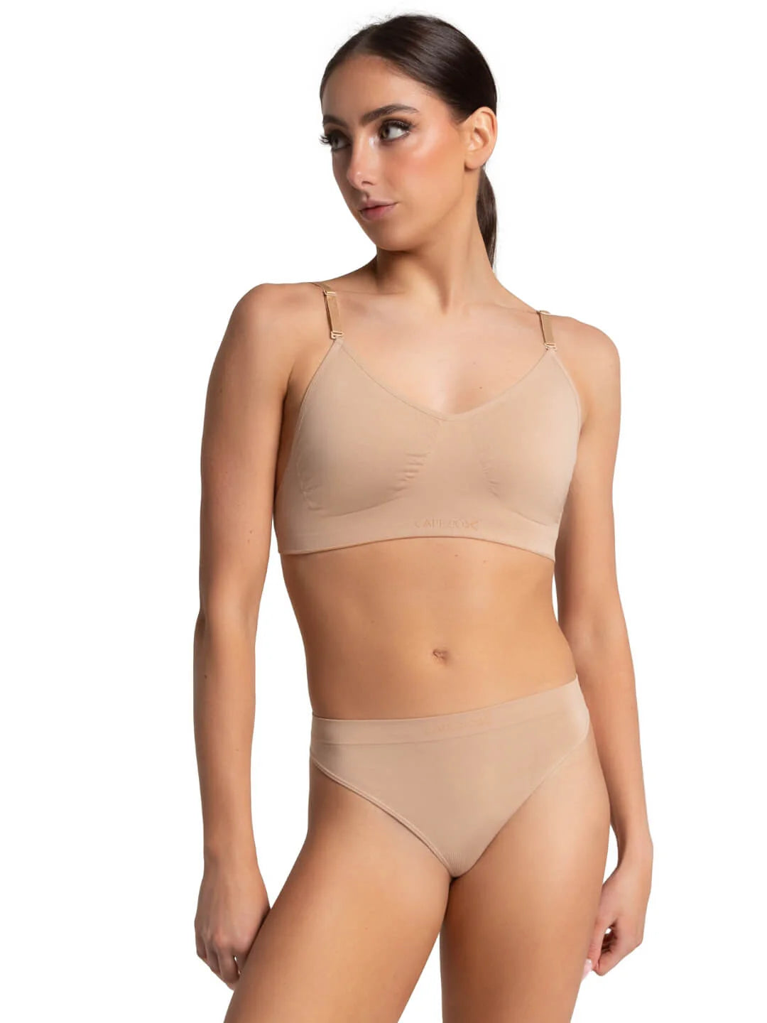 Seamless Clear Strap Bra