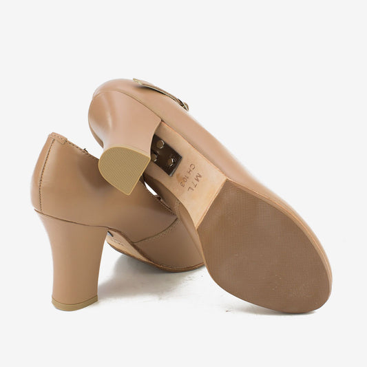 Leather T-Strap Character Shoe