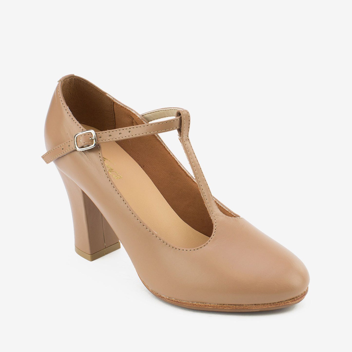 Leather T-Strap Character Shoe