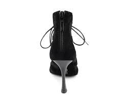 Open Toe Lace Boot with Mesh